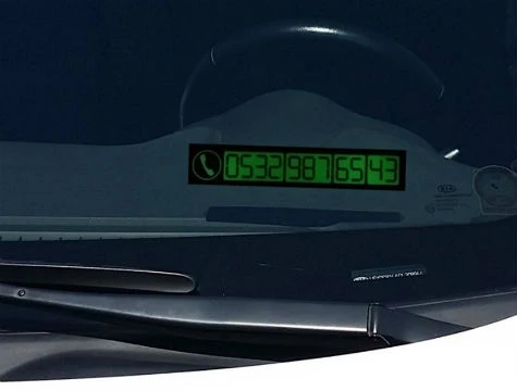 Periboia Araç İçi Fosforlu Telefon Plakası - 2