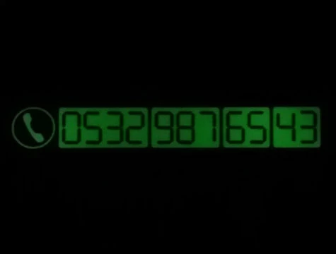 Periboia Araç İçi Fosforlu Telefon Plakası - 4