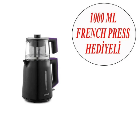 Altabi Çay Makinesi Ve Cam French Press 1000 ML