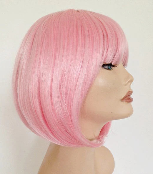 Periboia Küt Peruk - Toz Pembe (Açık Pembe) - 2