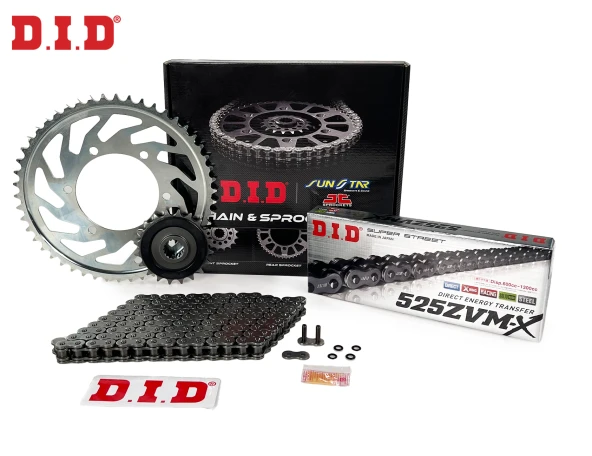ZİNCİR DİŞLİ SETİ HONDA CB 650F (650 cc)  (2014-2018) / HONDA / CB 650F / 650cc / ZİNCİR: DID-525ZVM-X (Çelik)-118 / ÖN DİŞLİ: JT (15T)  / ARKA DİŞLİ: SUNSTAR (42T) / 2014-2015-2016-2017-2018