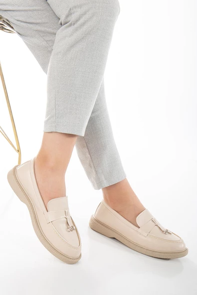 Luigi Bej Cilt Kadın Ortopedik Babet - 4