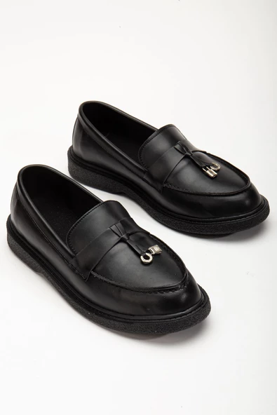 Luigi Siyah Cilt Kadın Ortopedik Babet