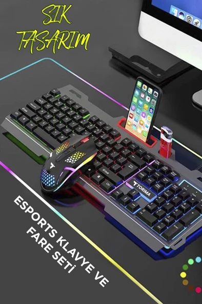 Torima TMK-06 Gaming Rgb Işıklı Kablolu Q Klavye ve Mouse Seti Siyah - 3