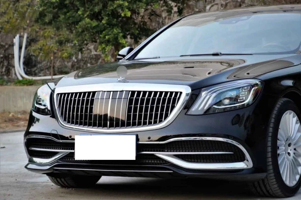 W222 S CLASS IÇIN MAYBACH GÖRÜNÜM PANJUR  KROM -2014+ (Logosuz) - 5