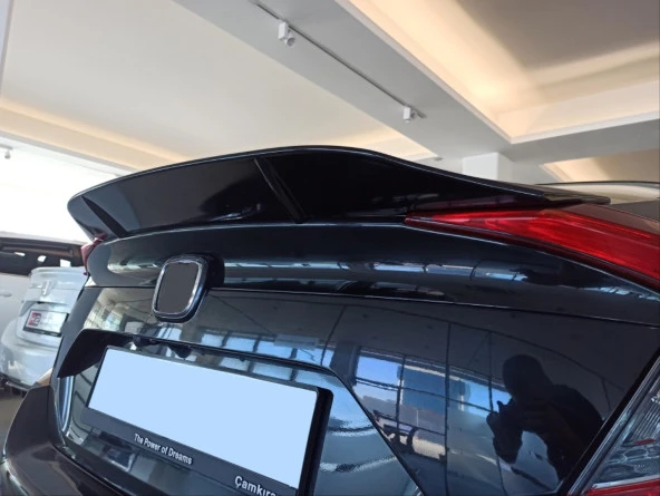 CIVIC FC5 2016-2021 IÇIN UYUMLU DTO MODEL SPOILER (PARLAK SİYAH) - 6