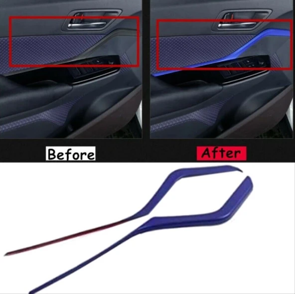 C-HR 2016-2019 IÇIN UYUMLU KAPI ÇITASI - MAVI - Resim 4