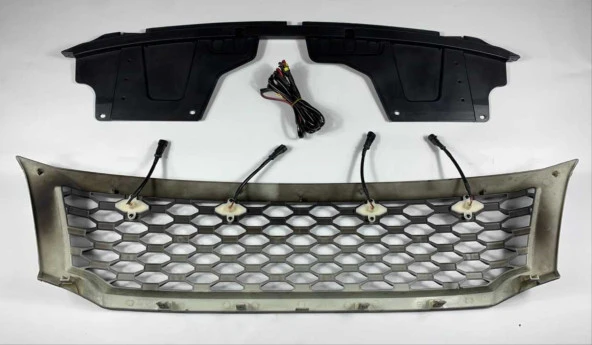 NAVARA NP300 (2015-2020) IÇIN UYUMLU LEDLI PETEK PANJUR- SIYAH - Resim 2