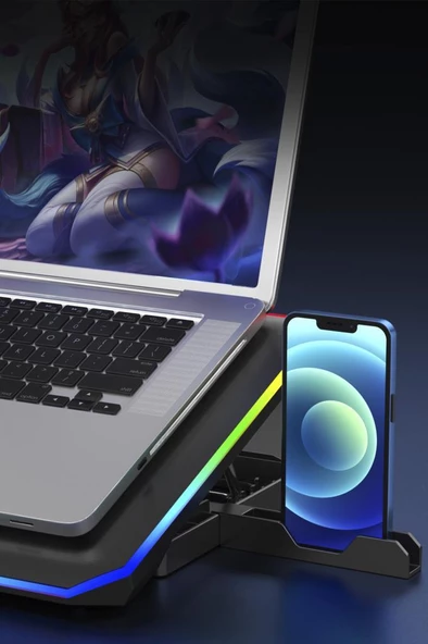Torima CF-04 Ayarlanabilir Dizüstü Bilgisayar Rgb Soğutma Fanı Siyah - 3