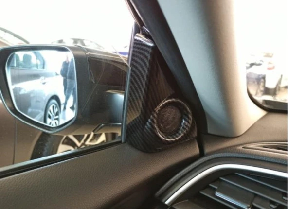 CIVIC FC5 2016-2020 IÇIN UYUMLU KARBON TWEETER KAPLAMA - Resim 2