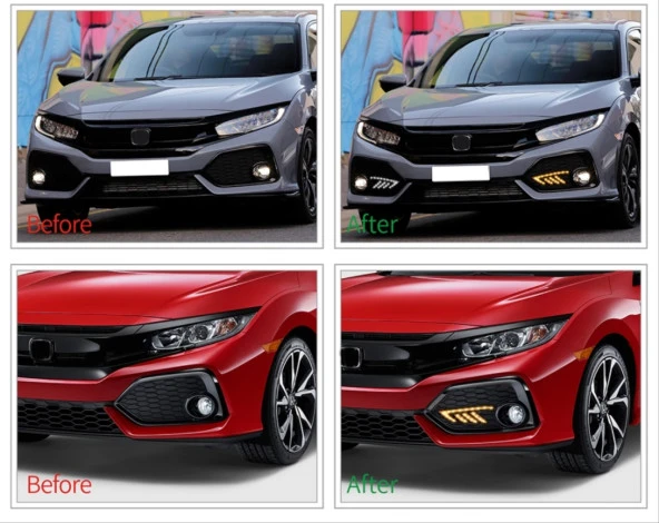 CIVIC FC5 2016-2021 IÇIN UYUMLU TYPER ÖN SIS LEDI - Resim 6