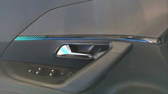 2008 IÇIN UYUMLU IÇ KAPI AÇMA KOLU KAPLAMA - KARBON - Resim 2