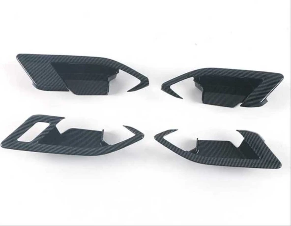 GOLF 8 IÇIN UYUMLU IC KAPI ACMA KOLU KAPLAMA - KARBON - Resim 2