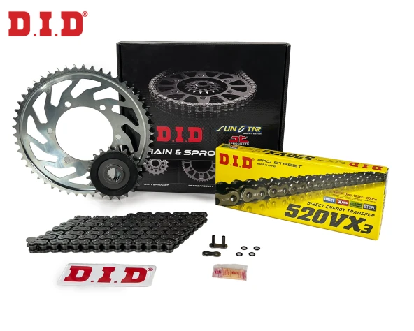 ZİNCİR DİŞLİ SETİ HONDA INTEGRA (750 cc)  (2014-2020) / HONDA / INTEGRA / 750cc / ZİNCİR: DID-520VX3 (Çelik)-112 / ÖN DİŞLİ: JT (17T)  / ARKA DİŞLİ: SUNSTAR (39T) / 2014-2015-2016-2017-2018-2019-2020