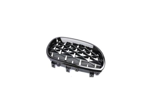 5 SERISI E60 2004-2009 IÇIN UYUMLU DIAMOND PANJUR (BÖBREK) PIANO BLACK  ÇERÇEVE - Resim 4