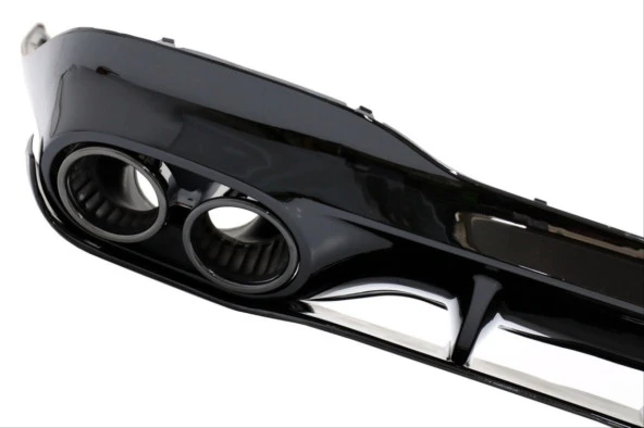 W118 CLA 2019-2022 IÇIN UYUMLU  CLA45 DIFÜZÖR & EGZOZ SETI (SIYAH EGZOZ ILE) - Resim 2