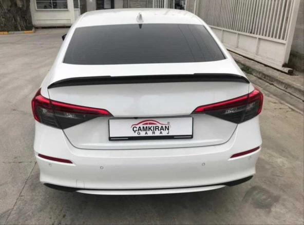 CIVIC FE1 2022 IÇIN UYUMLU  AERO SPOILER - PIANO BLACK (PARLAK SIYAH) - Resim 5
