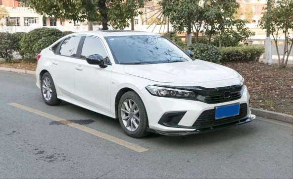CIVIC FE1 2022 IÇIN UYUMLU  PIANO BLACK ÖN LIP (PARLAK SIYAH-3 PARÇA) - Resim 2
