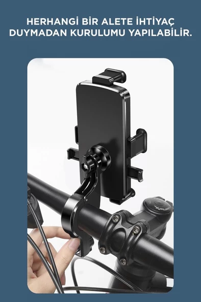 Torima Siyah JX-041 Car Holder Araç Içi ve Bisiklet Telefon Tutucu - 6
