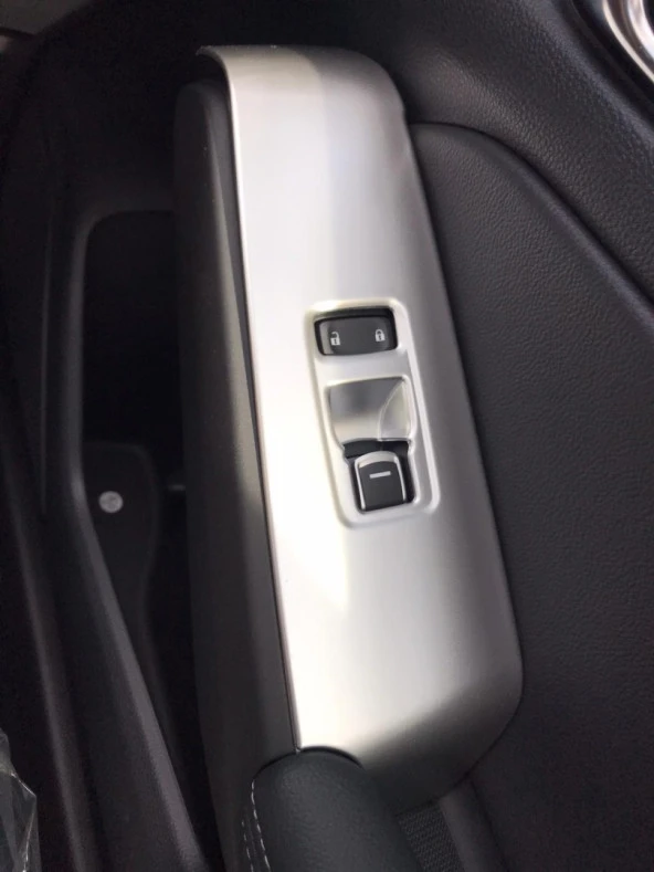 CIVIC FE1 2022 IÇIN UYUMLU  CAM DUGME KAPLAMA - SILVER - Resim 3