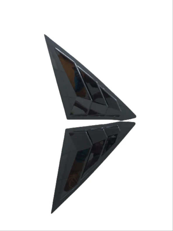 CIVIC FE1 2022 IÇIN UYUMLU  KELEBEK CAM KAPLAMA - PIANO BLACK - Resim 2