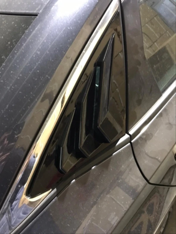 CIVIC FE1 2022 IÇIN UYUMLU  KELEBEK CAM KAPLAMA - PIANO BLACK - Resim 5