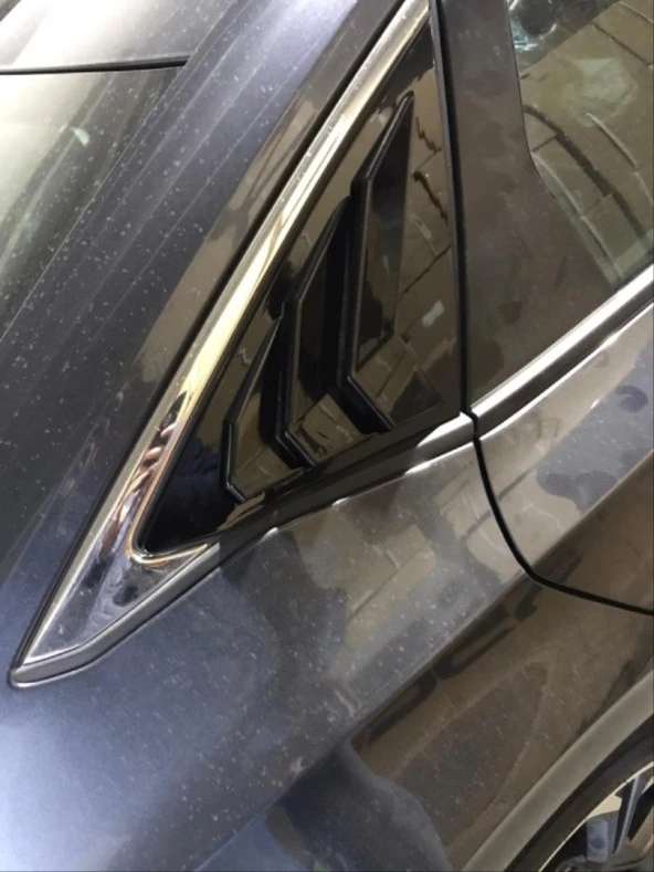 CIVIC FE1 2022 IÇIN UYUMLU  KELEBEK CAM KAPLAMA - PIANO BLACK - Resim 6