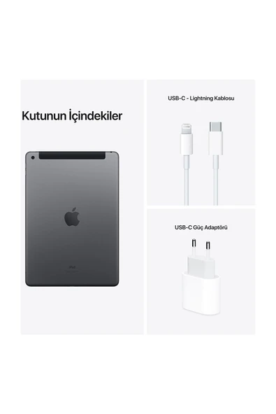 Apple iPad 9.Nesil 64GB Cellular Uzay Grisi - 9