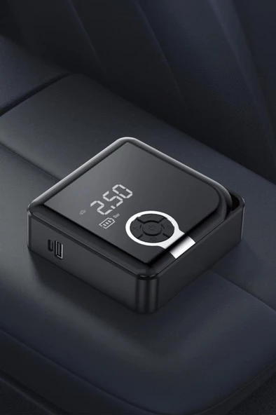 Torima ZC-001 Taşınabilir Akıllı Dijital Ekranlı Araç Hava Kompresörü Siyah - 4