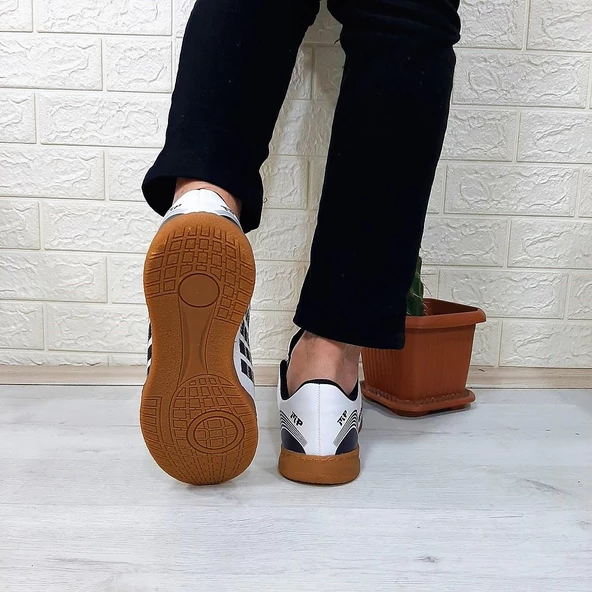 M.P 1351 Beyaz - Siyah Kaymaz Taban Futsal Futbol Ayakkabı - 7