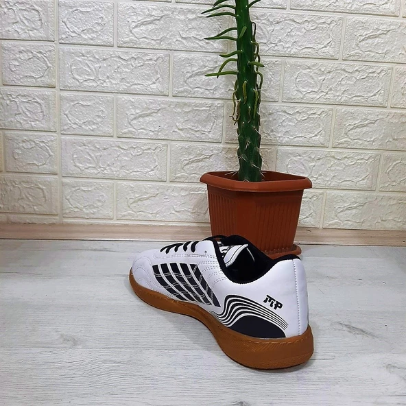 M.P 1351 Beyaz - Siyah Kaymaz Taban Futsal Futbol Ayakkabı - 11