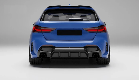 F40 1 SERİSİ İÇİN UYUMLU 1.35 GÖRÜNÜM DİFÜZÖR (PARLAK SİYAH) - Resim 2