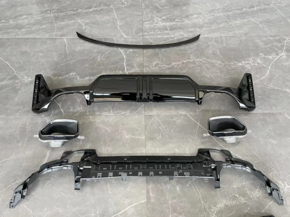 G20 LCI 3 SERİSİ 2022+ UYUMLU 3.40 DİFÜZÖR VE EGZOZ SETİ ( PARLAK SİYAH) M-TECH İÇİN - Resim 2