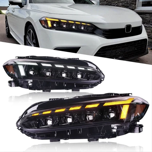 CIVIC 2022+ FE1 İÇİN UYUMLU 4 LENS LED FAR