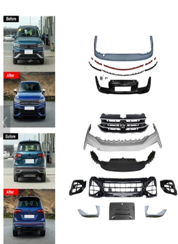 TIGUAN İÇİN UYUMLU 2020+MAKYAJLI KASA R BODY KIT