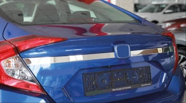 CIVIC FC5 2016-2021 IÇIN UYUMLU BAGAJ ÜST NIKELAJ KAPLAMA DAR ürün görseli 1