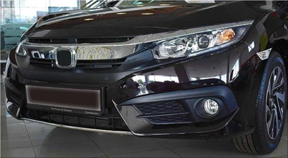 CIVIC FC5 2016-2019 IÇIN UYUMLU ÖN TAMPON ALT NIKELAJI 2 PARÇA - Resim 3