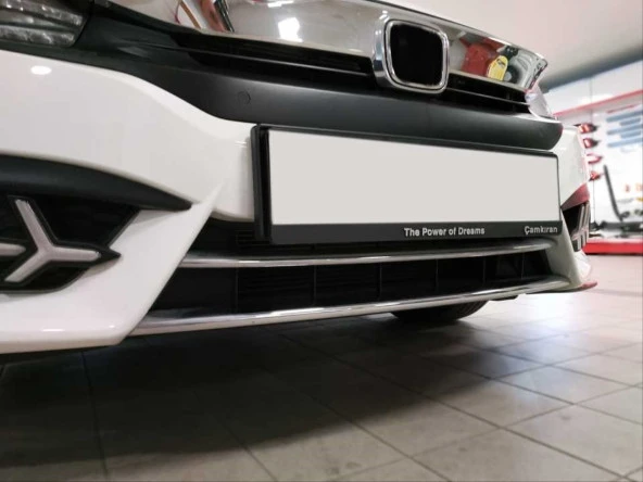 CIVIC FC5 2016-2019 IÇIN UYUMLU ÖN TAMPON ALT NIKELAJI 2 PARÇA - Resim 6