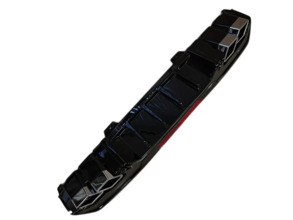 CIVIC FC5 2016-2021 IÇIN UYUMLU DIFÜZÖR KARE EGZOZ  PIANO BLACK - 3