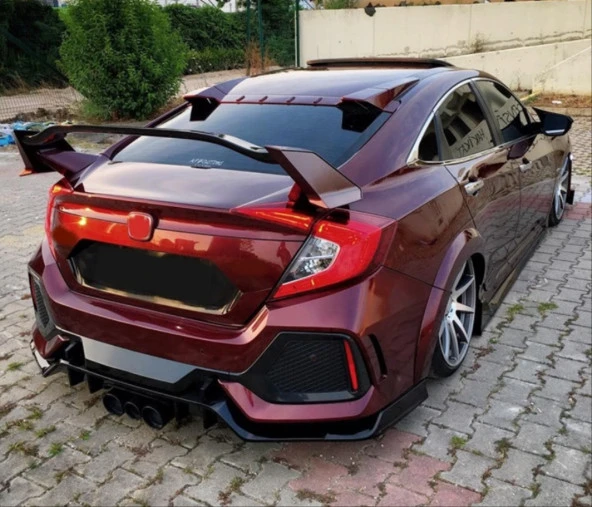 CIVIC FC5 2016-2020 IÇIN UYUMLU TYPE R SPOILER BOYASIZ - Resim 2