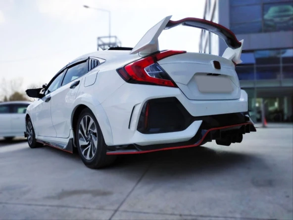 CIVIC FC5 2016-2020 IÇIN UYUMLU TYPE R SPOILER BOYASIZ - Resim 3