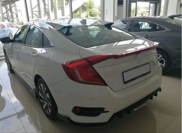 CIVIC FC5 2016-2021 IÇIN UYUMLU  TYPER MODEL CAM ÜSTÜ SPOILER (BOYASIZ) - 4