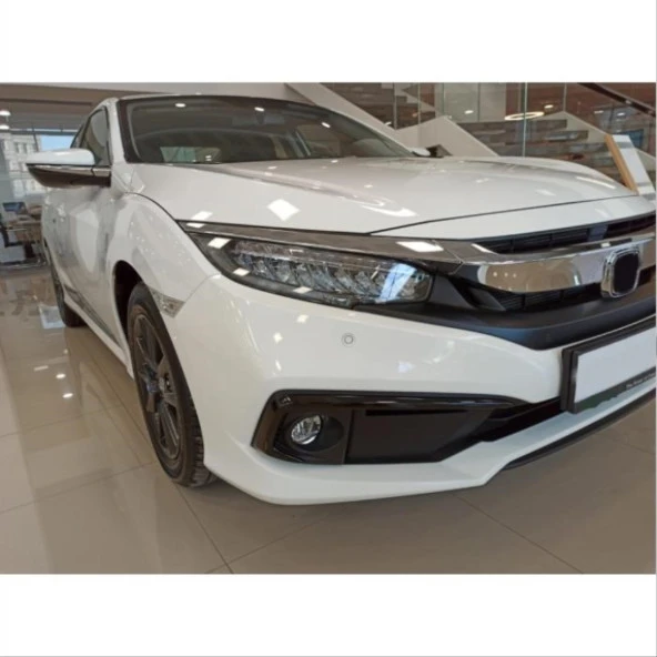 CİVİC FC5 2020-2021 IÇIN UYUMLU  ÖN SIS KASI KAPLAMASI PIANO (MAKYAJLI KASA) - Resim 3