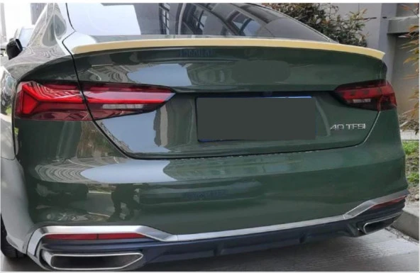 A5 2017-2023 SPORTBACK IÇIN UYUMLU SPOILER - PIANO BLACK (PARLAK SIYAH) - Resim 2