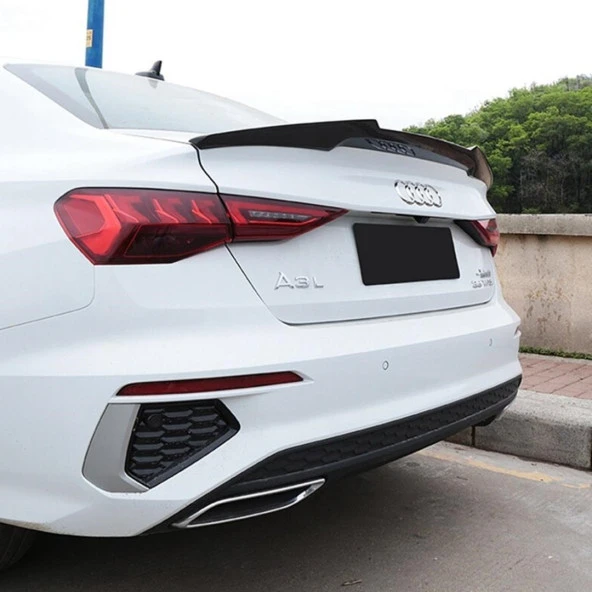 A3 2021+ SEDAN IÇIN UYUMLU M4 SPOILER - PIANO BLACK (PARLAK SIYAH) - 3