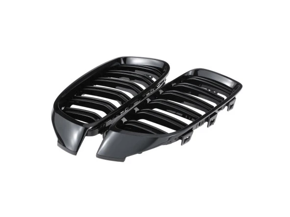4 SERISI F32-F36 2013-2019 IÇIN UYUMLU M4 PANJUR (CIFT CIZGI BÖBREK) PIANO BLACK - 2