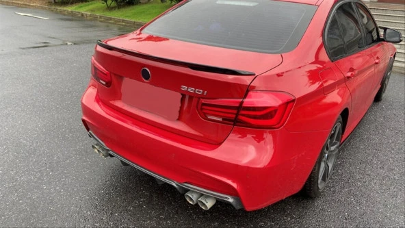 3 SERISI F30 2012-2018 IÇIN UYUMLU   MT HYBRID SPOILER PIANO BLACK