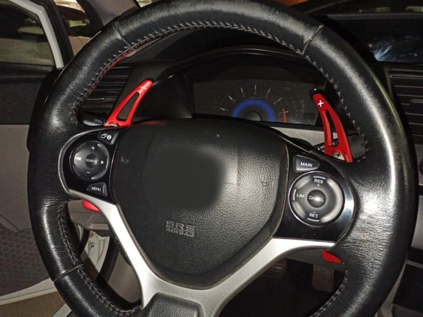 CIVIC FB7 2012-2015 IÇIN UYUMLU  PADDLE SHIFT (F1 VITES KULAKCIK)  KIRMIZI - 3