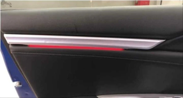 CIVIC FC5-FK7 2016-2020 IÇIN UYUMLU ISIKLI IC KAPI CITASI 4 PARCA KIRMIZI - Resim 3