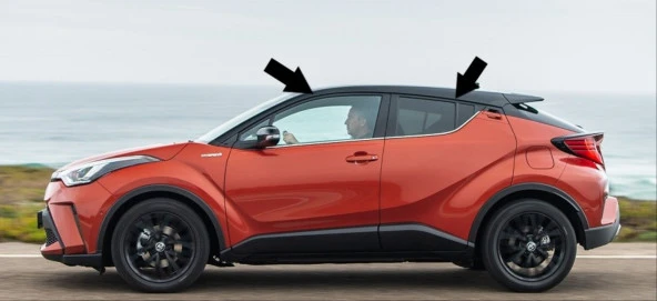 C-HR 2016-2019 IÇIN UYUMLU CAM ALT NIKELAJI - Resim 2